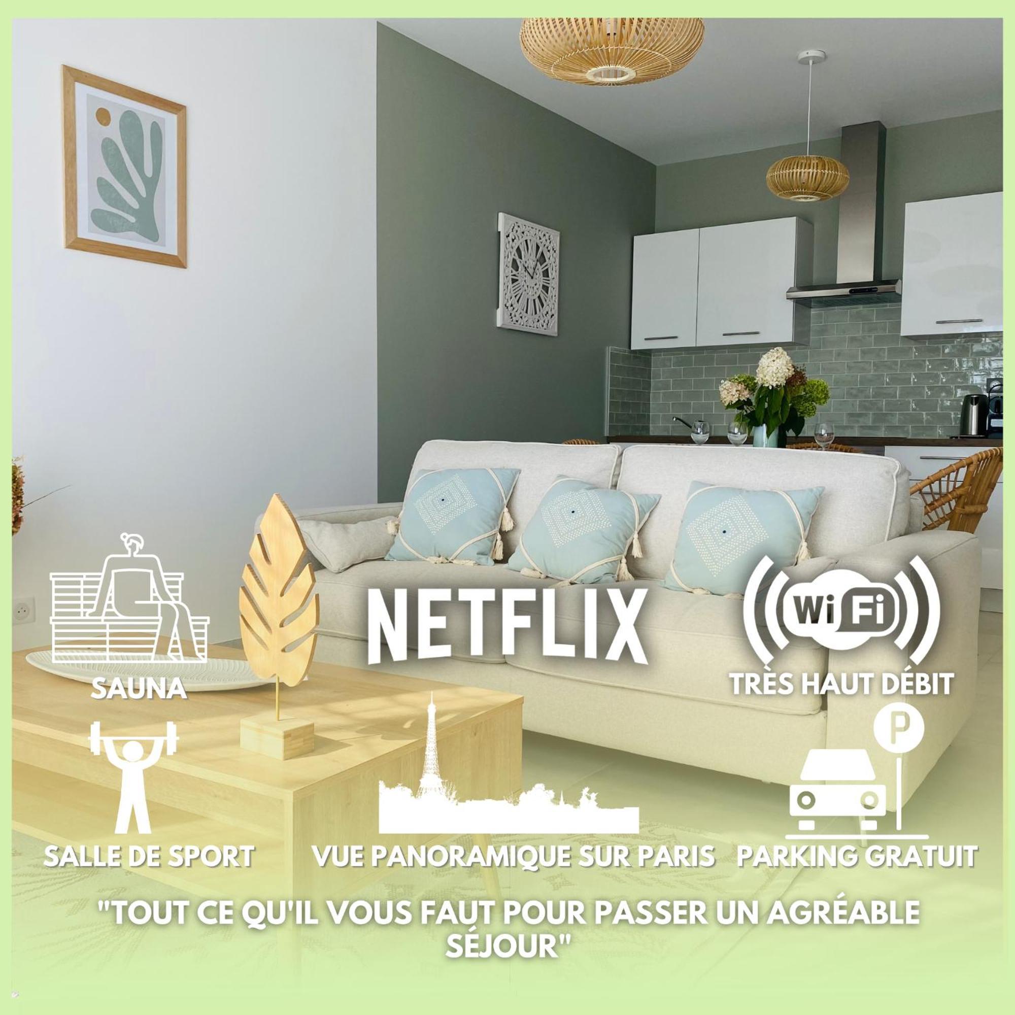 La Villa Perchee Calme, Sauna, Parking Prive Saint-Prix  Zewnętrze zdjęcie